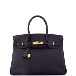 Hermes Birkin 30 Black Epsom with Gold Hardware